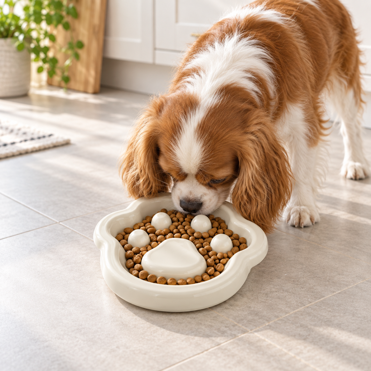🐾 Paw-Shaped Slow Feeder Bowl | Fun Pet Feeding Bowl