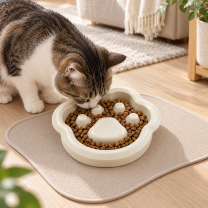 🐾 Paw-Shaped Slow Feeder Bowl | Fun Pet Feeding Bowl