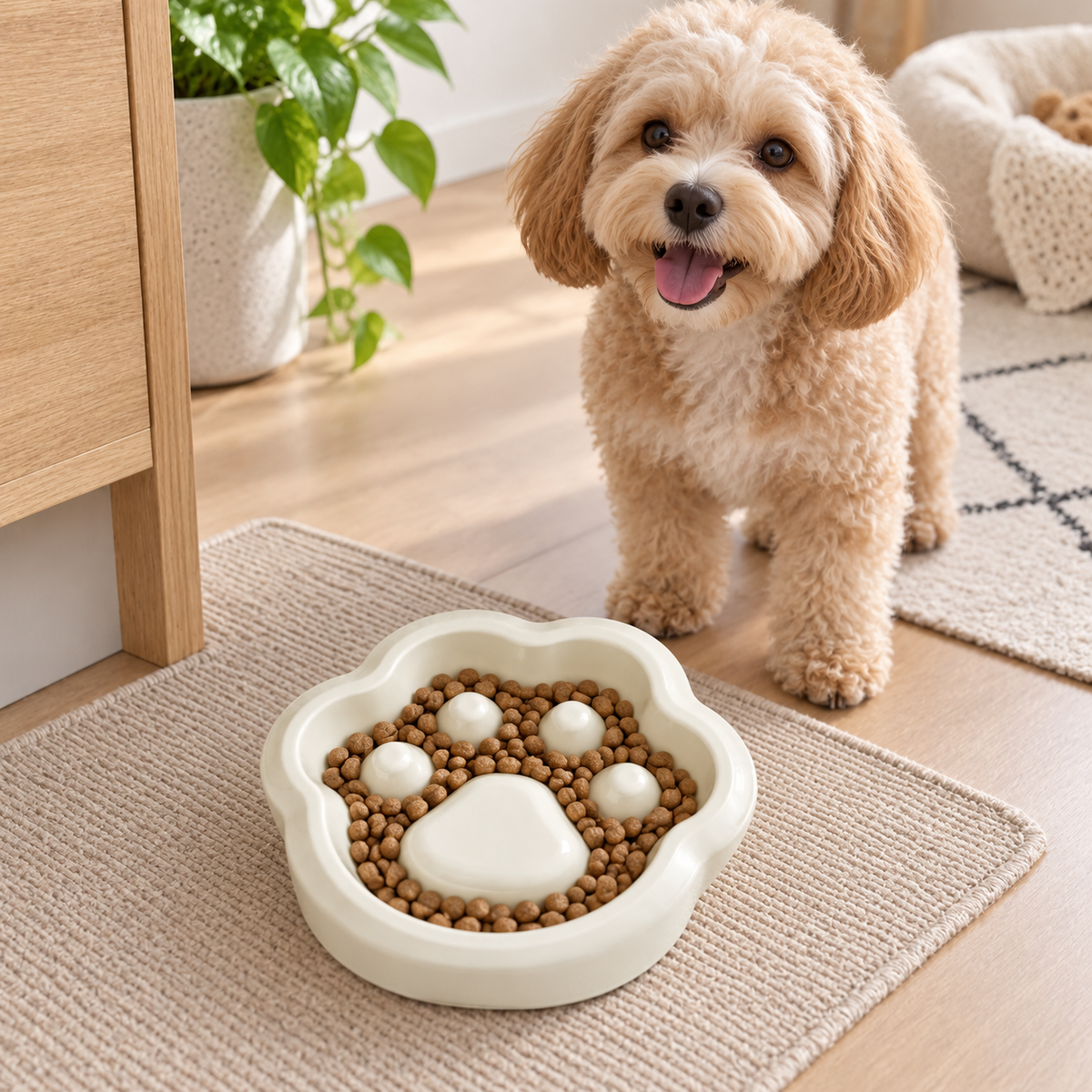 🐾 Paw-Shaped Slow Feeder Bowl | Fun Pet Feeding Bowl