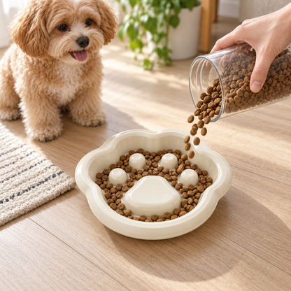 🐾 Paw-Shaped Slow Feeder Bowl | Fun Pet Feeding Bowl