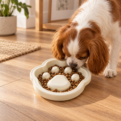 🐾 Paw-Shaped Slow Feeder Bowl | Fun Pet Feeding Bowl