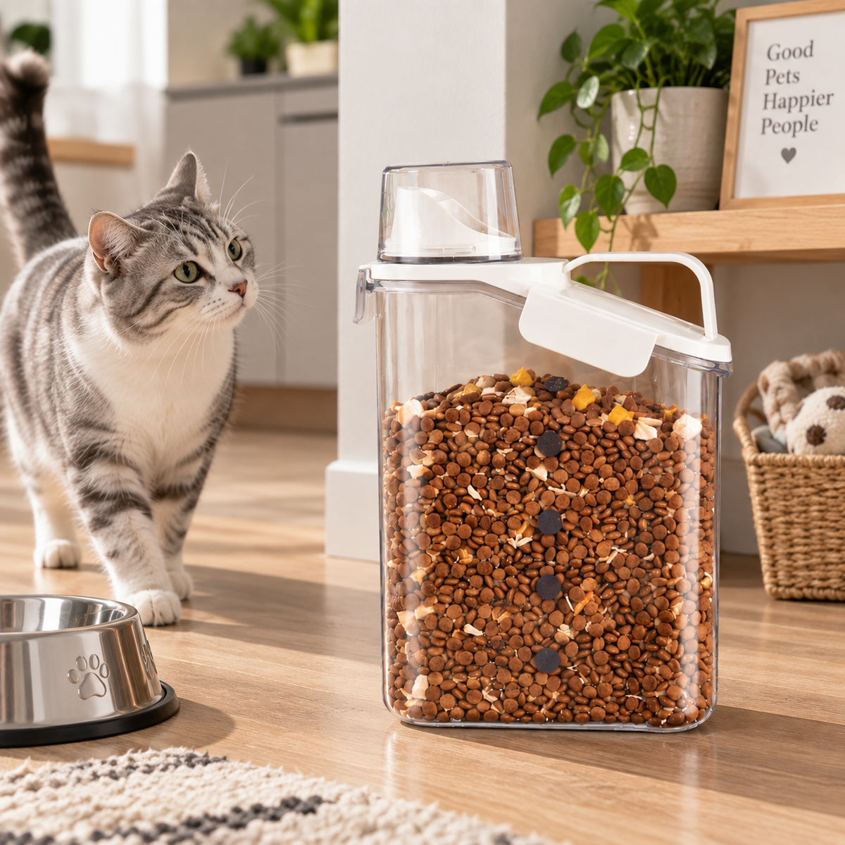 🐾 Airtight Pet Food Container | Fresh & Easy Storage