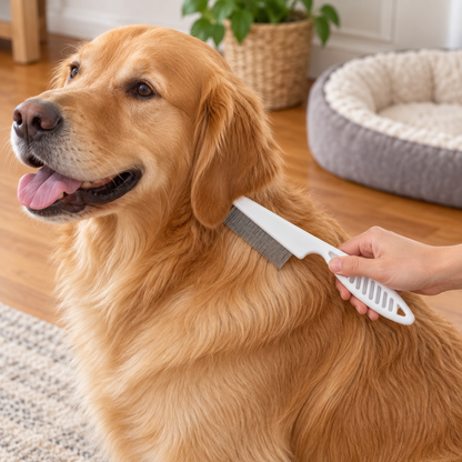 🐾 Pet Hair Removal Comb | Fine-Tooth Grooming Tool