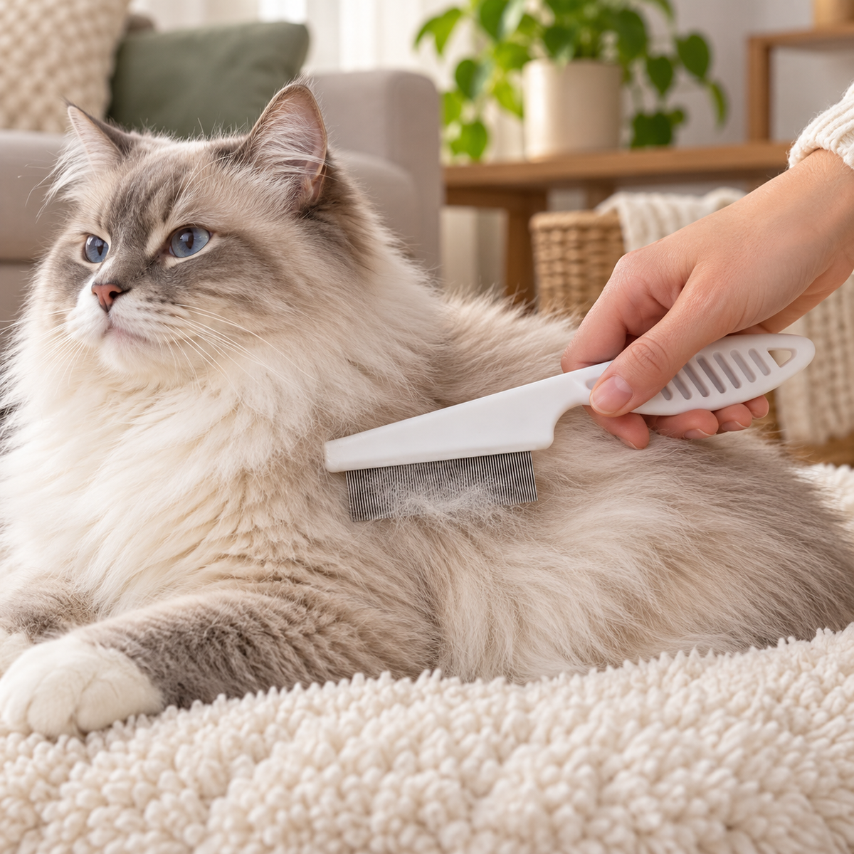 🐾 Pet Hair Removal Comb | Fine-Tooth Grooming Tool