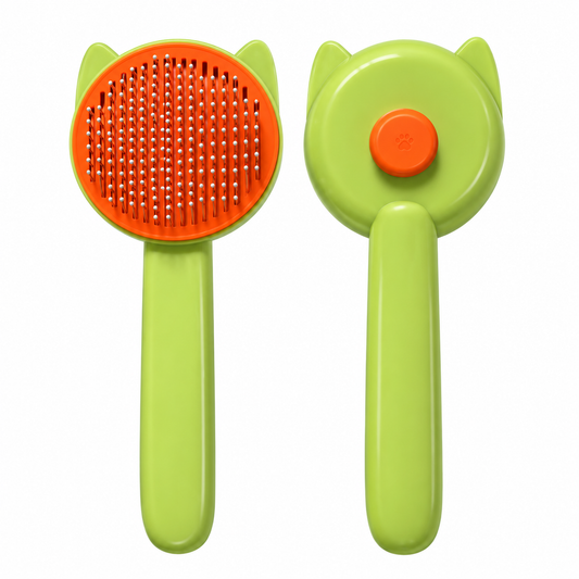 💚 Self-Cleaning Pet Slicker Brush | Gentle Grooming & Easy Fur Release
