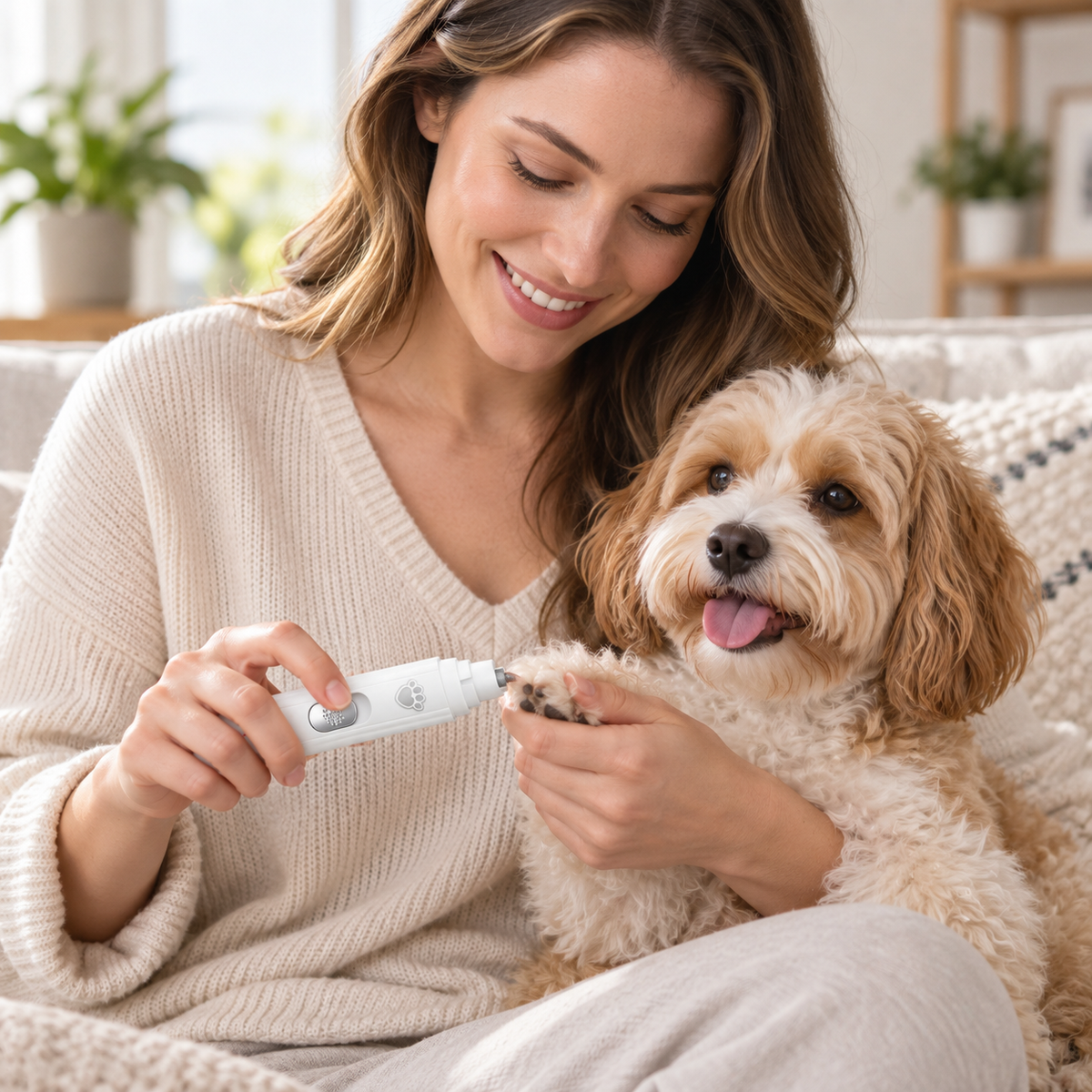 ⚪ Electric Pet Nail Grinder | Gentle Paw Care