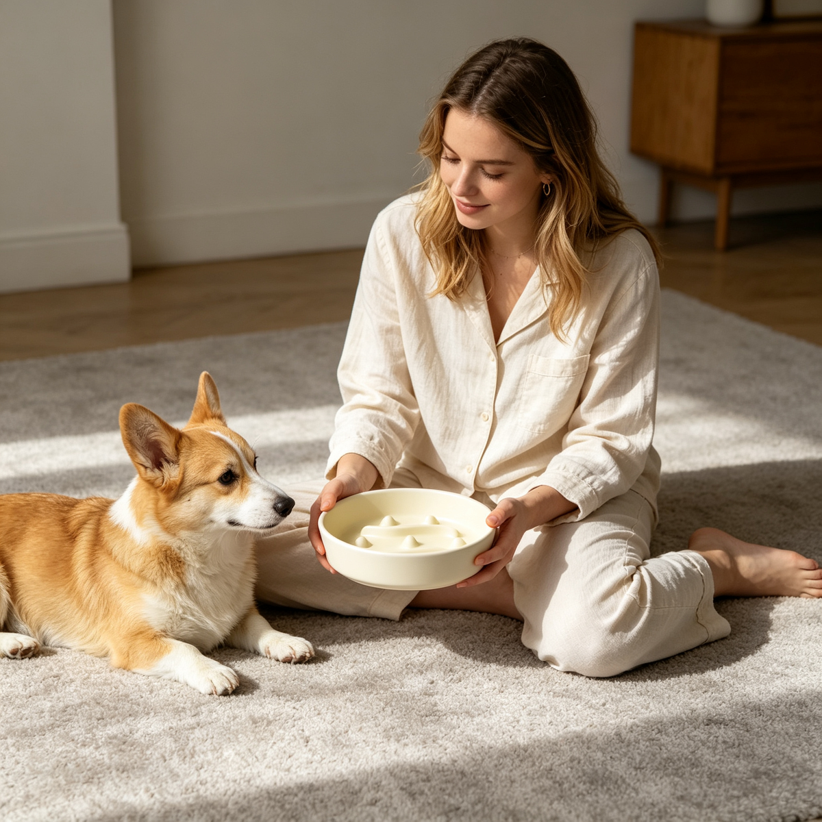 🐶 Slow Feeder Pet Bowl | Fun Anti-Gulping Feeding Bowl