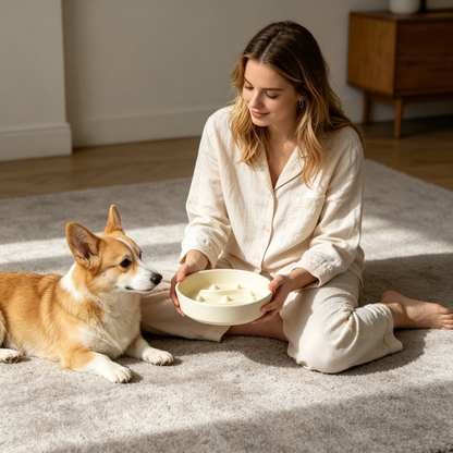 🐶 Slow Feeder Pet Bowl | Fun Anti-Gulping Feeding Bowl
