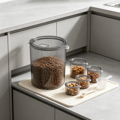 🐾 Airtight Pet Food Container | Clear Storage Canister