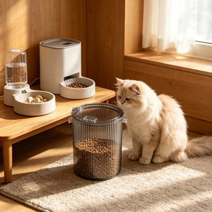 🐾 Airtight Pet Food Container | Clear Storage Canister