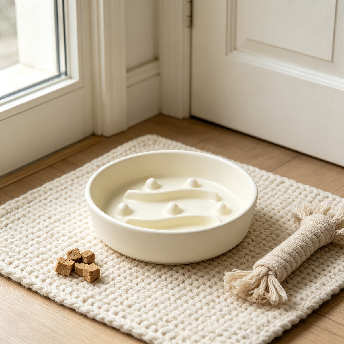 🐶 Slow Feeder Pet Bowl | Fun Anti-Gulping Feeding Bowl