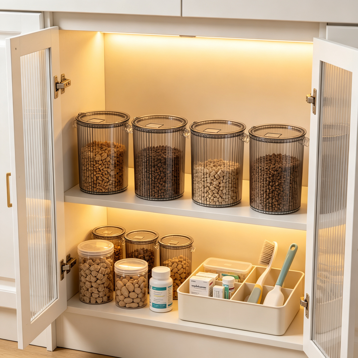 🐾 Airtight Pet Food Container | Clear Storage Canister