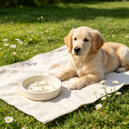 🐶 Slow Feeder Pet Bowl | Fun Anti-Gulping Feeding Bowl