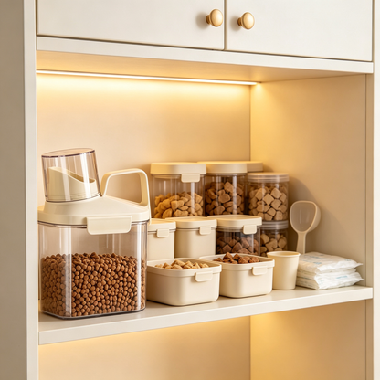🐾 Airtight Pet Food Container | Scoop & Carry Storage Bin