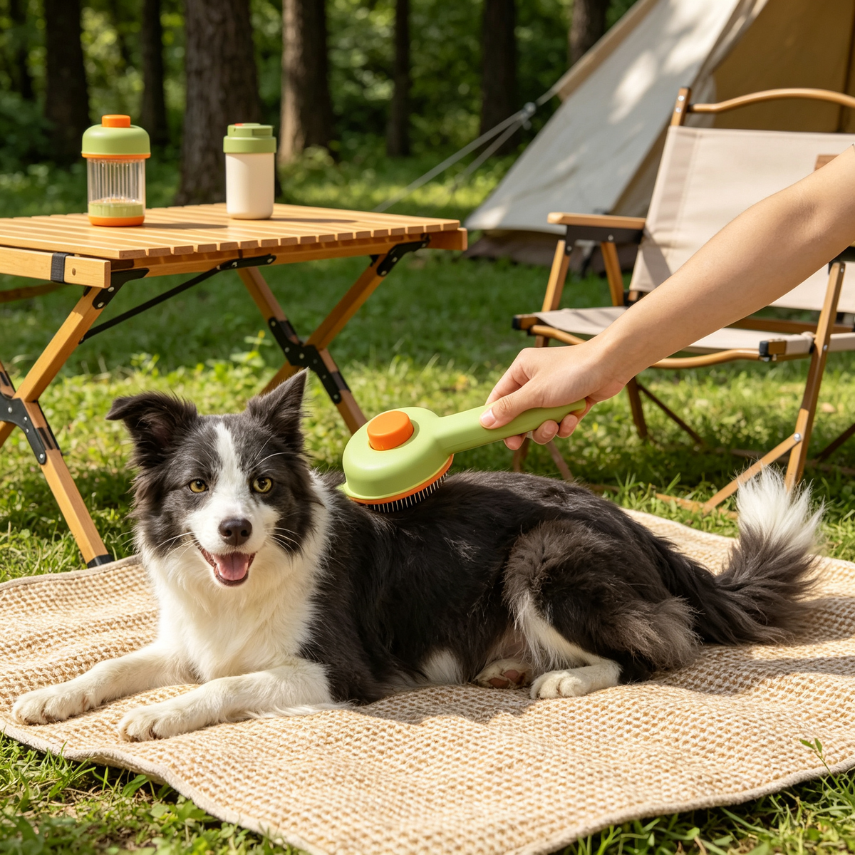 💚 Self-Cleaning Pet Slicker Brush | Gentle Grooming & Easy Fur Release