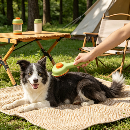 💚 Self-Cleaning Pet Slicker Brush | Gentle Grooming & Easy Fur Release