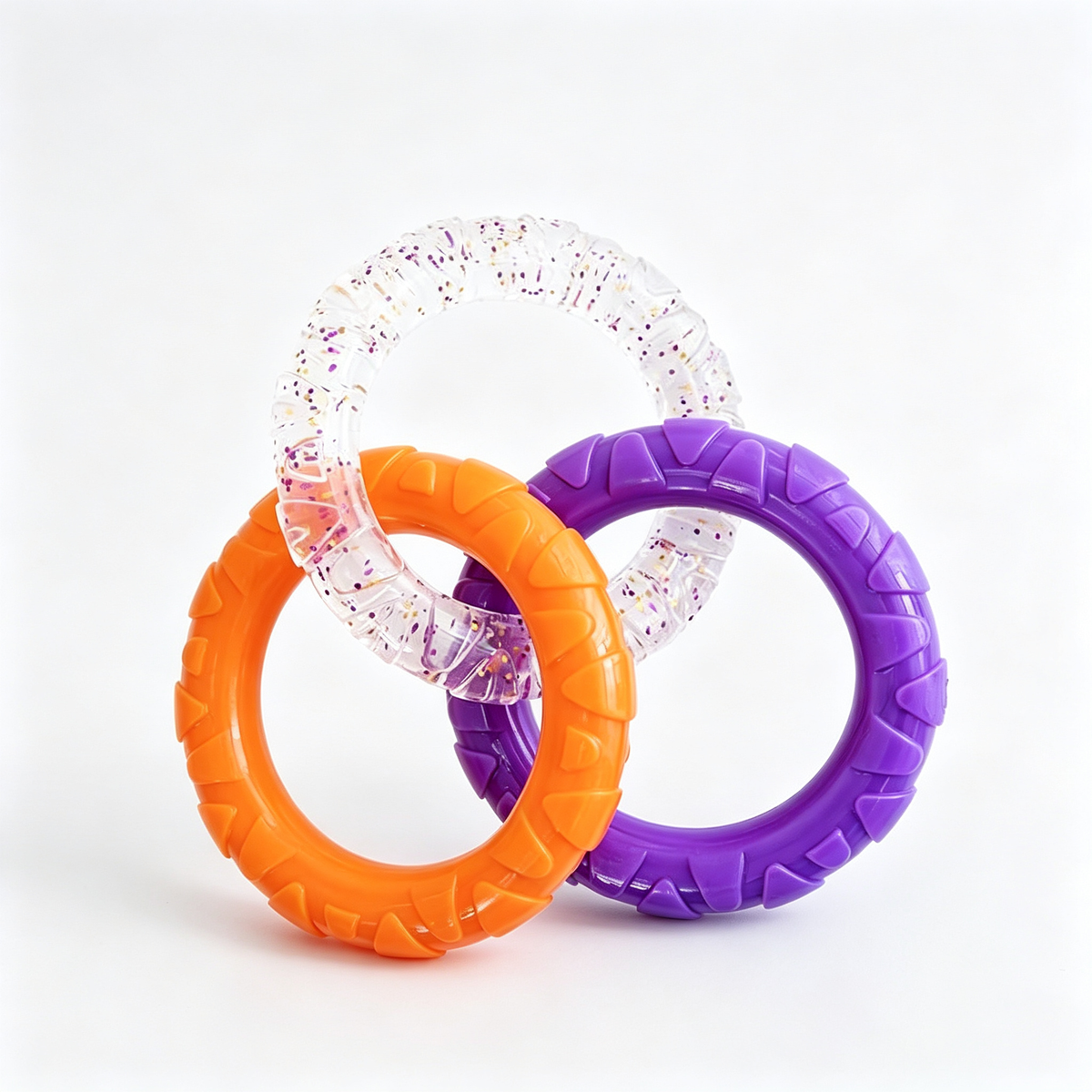 🧡 Pet Tug & Chew Rings | Interactive Teething Toy