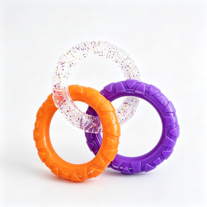 🧡 Pet Tug & Chew Rings | Interactive Teething Toy