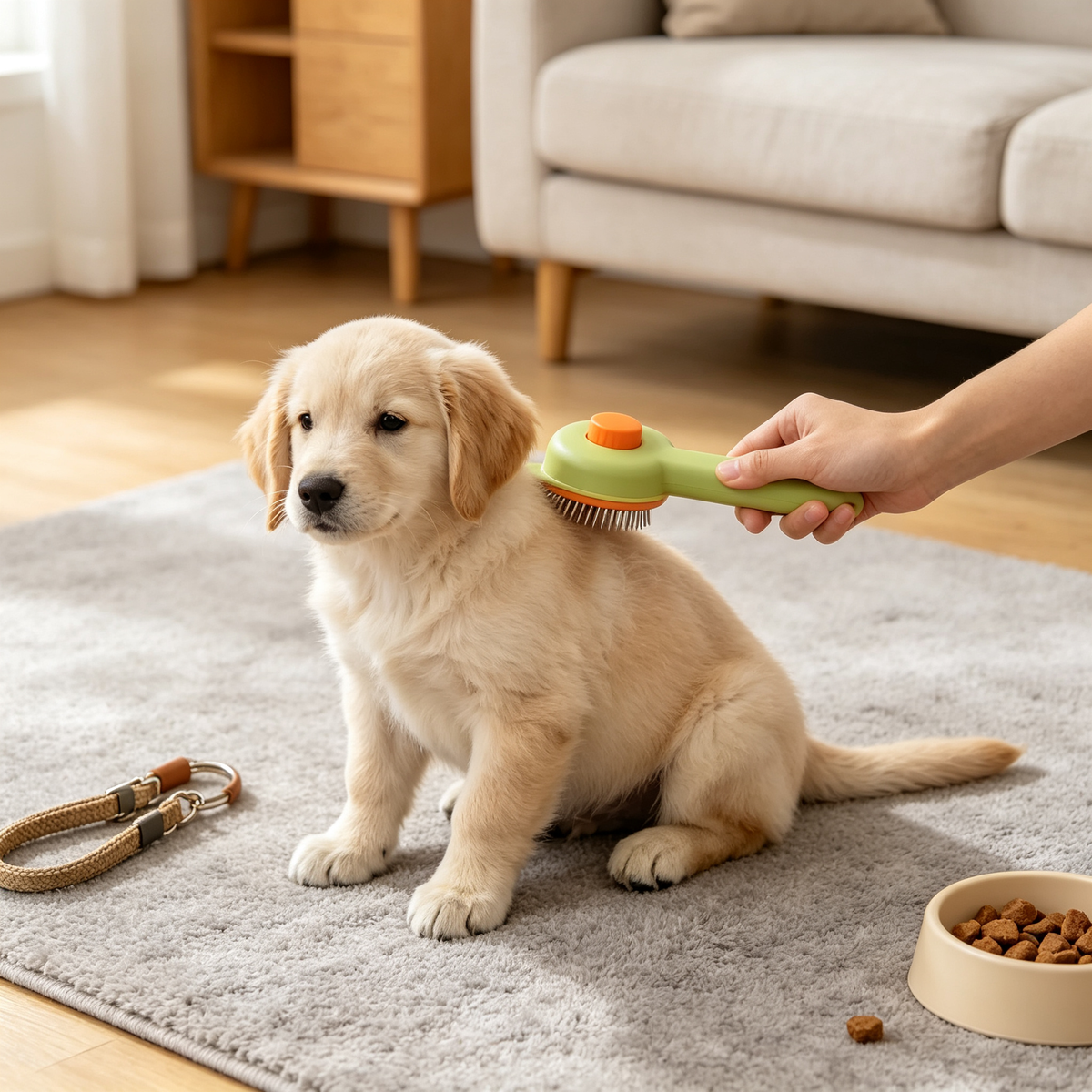 💚 Self-Cleaning Pet Slicker Brush | Gentle Grooming & Easy Fur Release