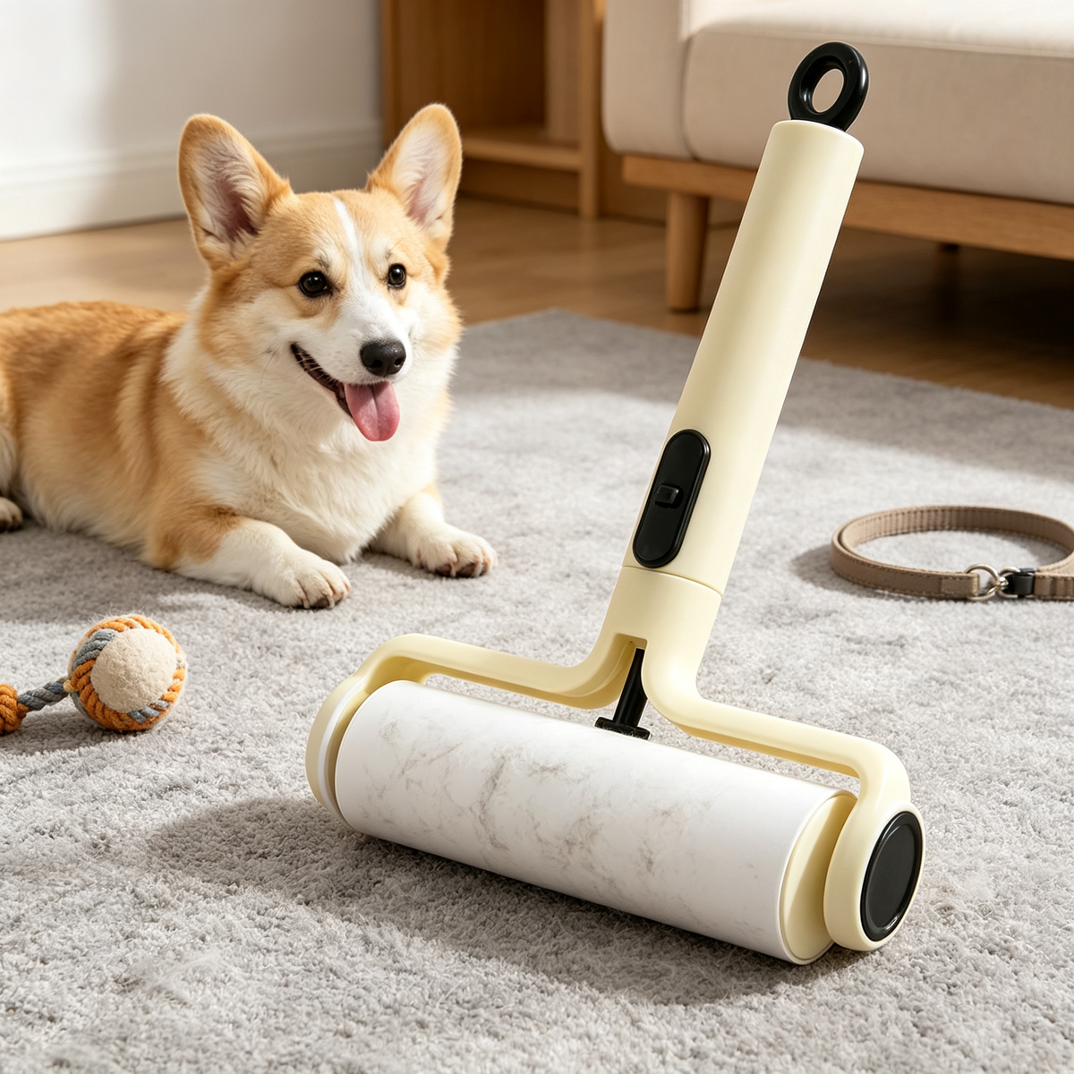 🤍 Reusable Pet Hair Roller | Quick Fur Pickup & Easy-Clean Design