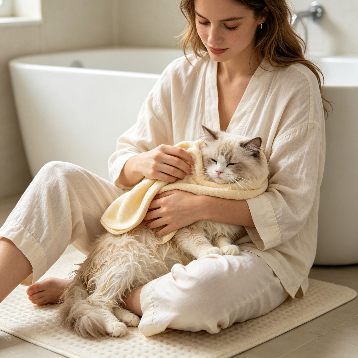 🤍 Quick-Dry Pet Towel | Ultra-Soft Absorbent Bath Essential