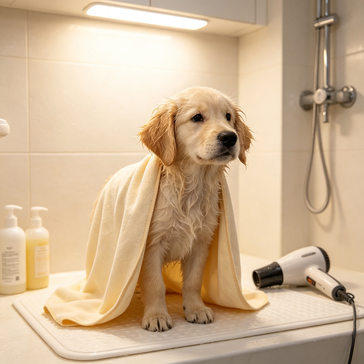 🤍 Quick-Dry Pet Towel | Ultra-Soft Absorbent Bath Essential
