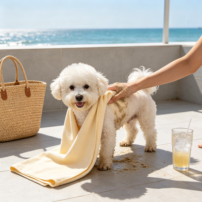 🤍 Quick-Dry Pet Towel | Ultra-Soft Absorbent Bath Essential
