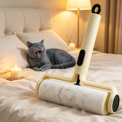 🤍 Reusable Pet Hair Roller | Quick Fur Pickup & Easy-Clean Design