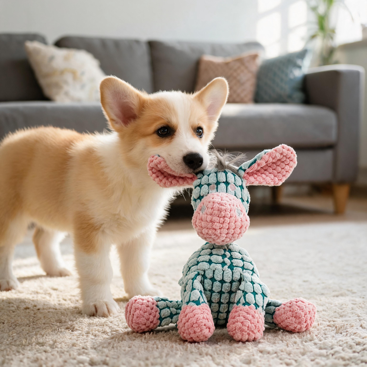 🦴 Best-Selling | Plush Texture | Indoor Play | Dog Parents | Cute Donkey Charm