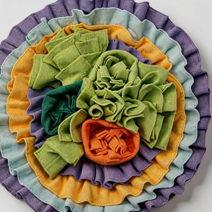 🌿 Snuffle Mat | Soft Fabric | Indoor Play | Pet Parents | Flower Layers