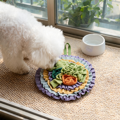 🌿 Snuffle Mat | Soft Fabric | Indoor Play | Pet Parents | Flower Layers